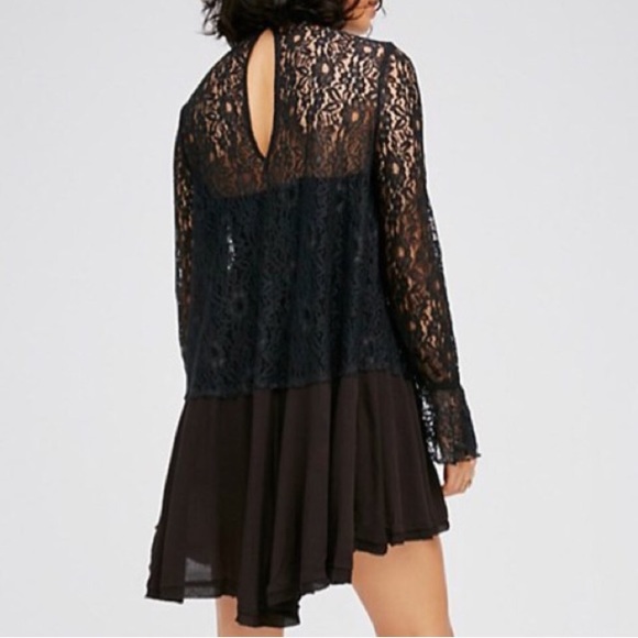 Black Secret Origins Lace Pieced Tunic DRESS NEW - Picture 4 of 6